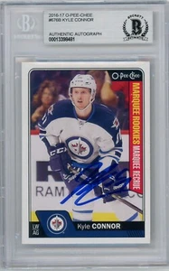 2016-17 O-PEE-CHEE #676 KYLE CONNOR JETS AUTOGRAPHED SIGNED HOCKEY CARD RC BAS - Picture 1 of 2