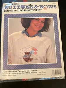 BANAR DESIGNS KNÖPFE & SCHLEIFEN GEZÄHLT KREUZSTICH SET #FSKB-44 - Bild 1 von 1