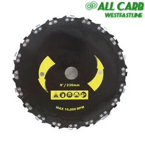 9" para cortadora de gas/eléctrica sierra de cadena cepillo de dientes cortadora de césped resistente - Imagen 1 de 8