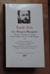 Bibliothèque  de la pléiade Emile Zola Les Rougon-Macquart tome 3 impr 07/84 TBE