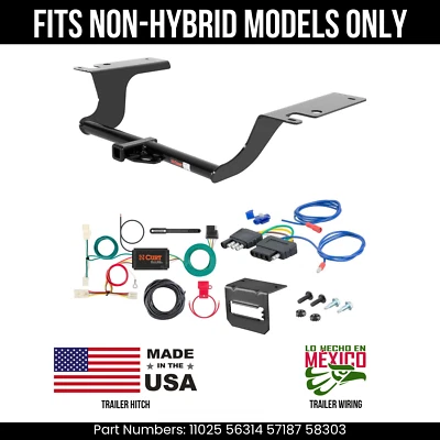 For 11-15 Kia Optima Trailer Hitch w/ 5 Pin Wiring Fit non-Hybrid Curt 2K 1.25" - Image 1 of 4