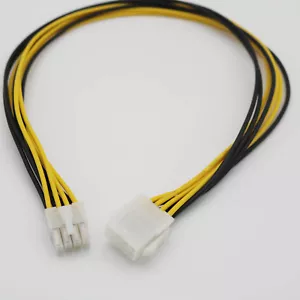 50cm 8-Pin 2x4 ATX 12V CPU EPS Power Supply Male to Female Extension Cable/Cord - Picture 1 of 5