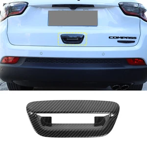 1x Tailgate Rear Trunk Rear Door Handle Trim Shell fit Jeep Compass 2017+ Carbon - Bild 1 von 6