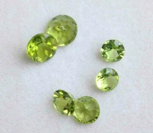 Piedra suelta corte facetado redondo AAA peridoto genuino natural de 8,60 quilates - Imagen 1 de 2