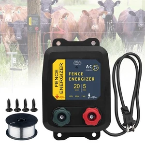 Electric Fence Charger, 5 Mile Electric Fence Energizer,Electric Fence for Pr... - Picture 1 of 7