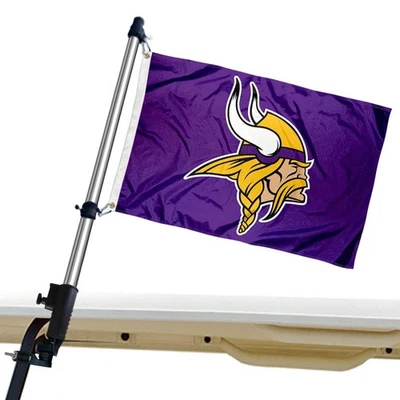 Minnesota Vikings Golf Cart Flag and Flagpole Mount Holder - Image 1 of 4
