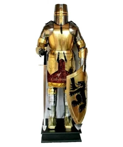 Armadura medieval de cuerpo entero portátil cruzado lucha caballero gótico armadura - Imagen 1 de 5
