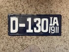 RARE 1911 Iowa DEALER License Plate First Issue