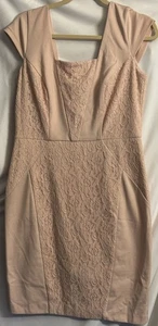 NEU The Limited Etuikleid Gr. M rosa Flügelärmel Spitze eckiger Ausschnitt - Bild 1 von 24