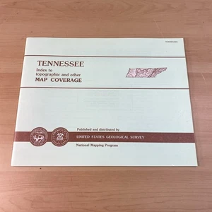 Vintage Tennessee Index zu topographischer & anderer Kartenabdeckung von USGS - Bild 1 von 3