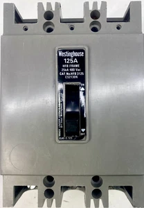 Westinghouse HFB3125 3 Pole Circuit Breaker 125A 600V - Picture 1 of 5