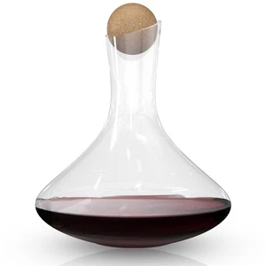 Glas Karaffe mit 1.8 L für Rotwein Bleifrei Kristallglas Dekanter Weinkaraffe - Bild 1 von 6