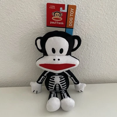 Paul Frank Limited Julius Skeleton B&W Crinkle & Squeak Dog Pet Toy - Image 1 of 4