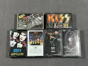 6 KISS Cassette Lot Asylum Animalize Destroyer Alive 3 Paul Stanley - Picture 1 of 14
