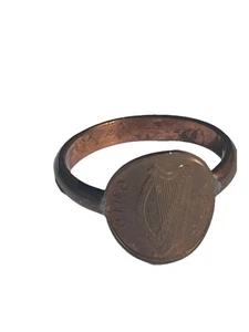 Anillo moneda penique de cobre Irlanda 1978 talla 13. ¡Lo más raro! - Imagen 1 de 2