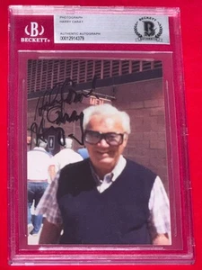 Harry Caray "Cubs Baseball HOF Legend WGN" Autographed Photo Signed BAS Beckett - Picture 1 of 6