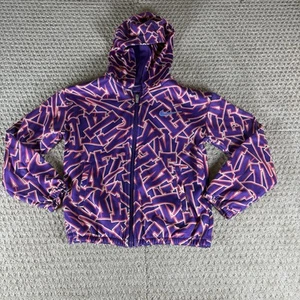 Nike Dri-Fit Girls Hoodie patterned zip up Purple & Pink size 6 medium 5-6 YRS - Picture 1 of 7