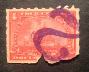 US Revenue Stamp - Battleship Series 1898 - Documentary - Scott # R166 - gebraucht - Bild 1 von 2