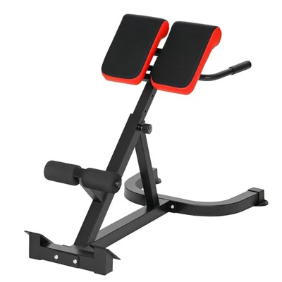 SPORTNOW Hyperextension Rückentrainer, Höhenverstellbar Bauchtrainer mit Beinfixierung