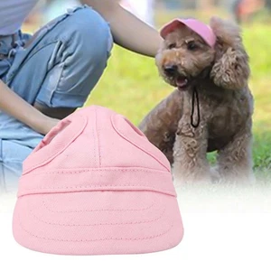 Dog Cat Baseball Cap Sunbonnet Sun Protection Adjustable Pink S Summer Travel - Imagen 1 de 11