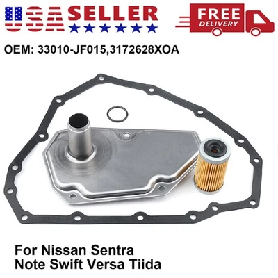 Filtros de aceite de transmisión 3 piezas con junta de bandeja para Nissan Sentra Versa 2012-2019* Foto 1 de 4