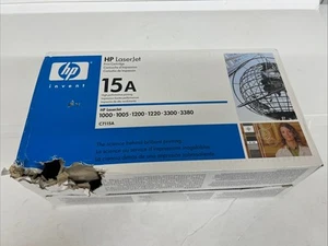 HP 15A Black Toner Cartridge C7115A Genuine Brand New Sealed (damaged Box) - Zdjęcie 1 z 3