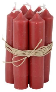 IB Laursen varilla vela velas 6 piezas rojo rojo pizarra puntiaguda H = 11 cm Navidad - Imagen 1 de 2