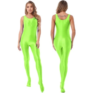 Agoky Damen Ganzkörperanzug Jumpsuit Einteiler Overall Ärmellos Bodysuit Catsuit - Bild 1 von 69