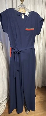 Mono para mujer Monteau azul oscuro acento rojo/gris manga S talla M usado Foto 1 de 4