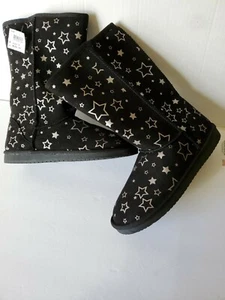 Airwalk 177139 EMMA BOOT black Stars Boots Junior Girls Shoe Size: 4 NWB $39.99 - Picture 1 of 8