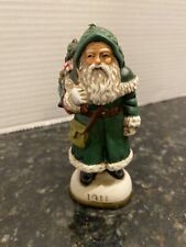 Vintage Memories of Santa 1911 Ceramic Christmas Ornament Santa With Bag Of Toys