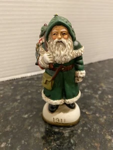 Vintage Memories of Santa 1911 Ceramic Christmas Ornament Santa With Bag Of Toys - Picture 1 of 8
