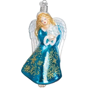 Old World Christmas Glass Ornament, Glistening Snowflake Angel (With OWC Box) - Picture 1 of 5