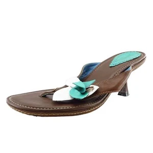 Indigo by Clarks Size 6.5 M Brown Flip Flop Leather Women Sandal Shoes - Picture 1 of 6