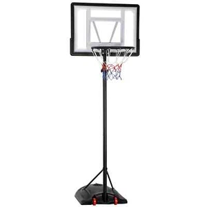7.2-9.2ft Portable Basketball Hoop Goals Backboard System Adjustable Stand Black - Picture 1 of 16