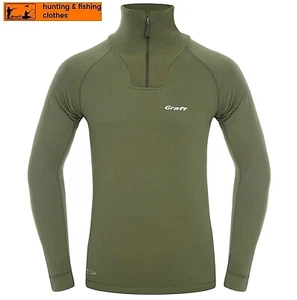Thermo-Unterwäsche Sweat-Shirt GRAFF Herren; Langarm Troyer BIOACTIV-Silberionen - Picture 1 of 4