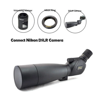 Visionking 20-60x60 Waterproof Spotting scope+Nikon DSLR Camera Adapter hunting - image 1 of 4
