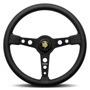 MOMO Prototipo Steering Wheel 370mm – Black Leather Black Spokes Genuine NFC - Picture 1 of 5