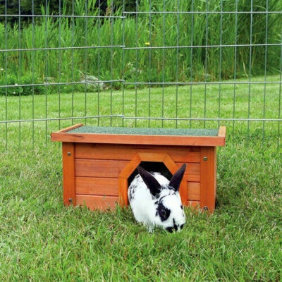 TRIXIE OUTDOOR SMALL ANIMAL WOODEN HOUSE RABBIT RUN HUTCH CAGE HIDE 40 X 20 X 28 - Image 1 of 4