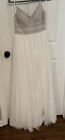 Women?S Formal Dress Bridal Wedding Size 6 Ivory Nude Beaded Adrianna Papell
