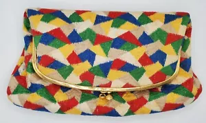 Vintage Coblentz Original Foldover Clutch Kiss Lock Matching Coin Purse Mirror - Picture 1 of 19