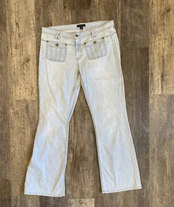 Banana Republic Jeans Womens Size 12 Stretch Denim Low Rise Y2K 2005 Flare Pants - Picture 1 of 14