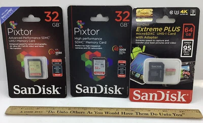 SanDisk High Performance SDHC 32 GB Set & Extreme Plus MicroSDXC 64 GB UHS-1 - Image 1 of 4