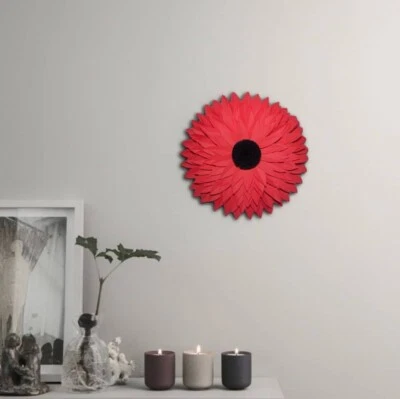 Sunflower wall decoration made of paper | 35×35 CM | red color - Image 1 of 2
