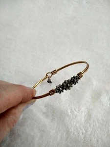 Luca + Danni Gold Tone Silver Sunflower Bracelet Bangle - Imagen 1 de 4