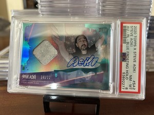 2020 Topps X Steve Aoki Blue Frosting /77 Auto Relic PSA 8