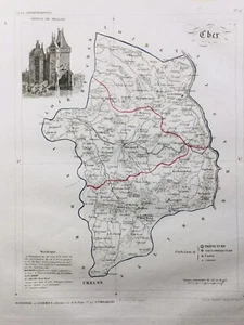 Castle of Meillant IN 1836 Cheap Sancerre Dun London Sancoins Saint Amand - Picture 1 of 3