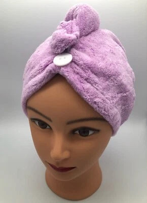 Gorra de secado de cabello súper absorbente, toalla suave envoltura giratoria turbante Foto 1 de 4