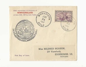 Terranova 1947 Cabot edición FDC con un escaso prestigio de Miss Hodson - Imagen 1 de 1