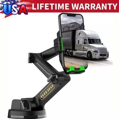 Phone Holder Mount Heavy Duty Truck Car Dashboard Windshield Long Anti-Shake - Image 1 of 4